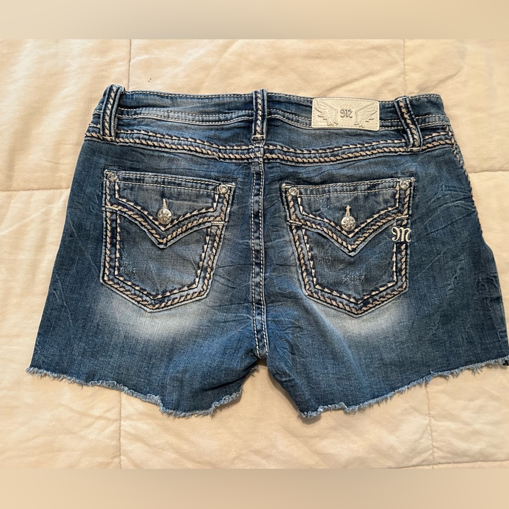 Miss Me mid-rise jean shorts (cut-off style)